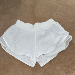 Lululemon white hotty hot shorts